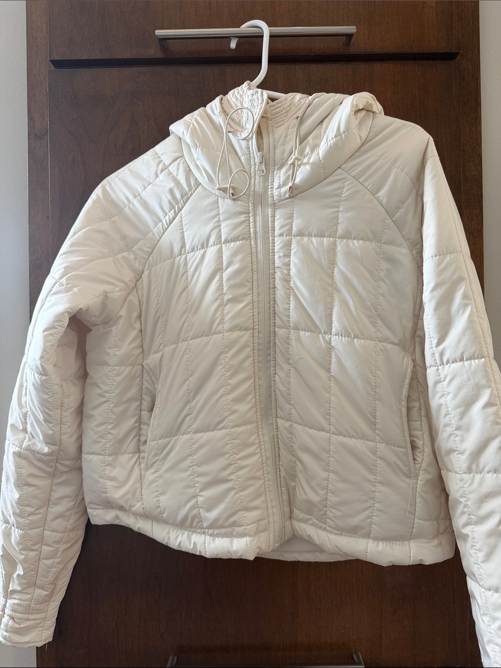 Thread & Supply Kids Hooded Puffer Jacket in Cream